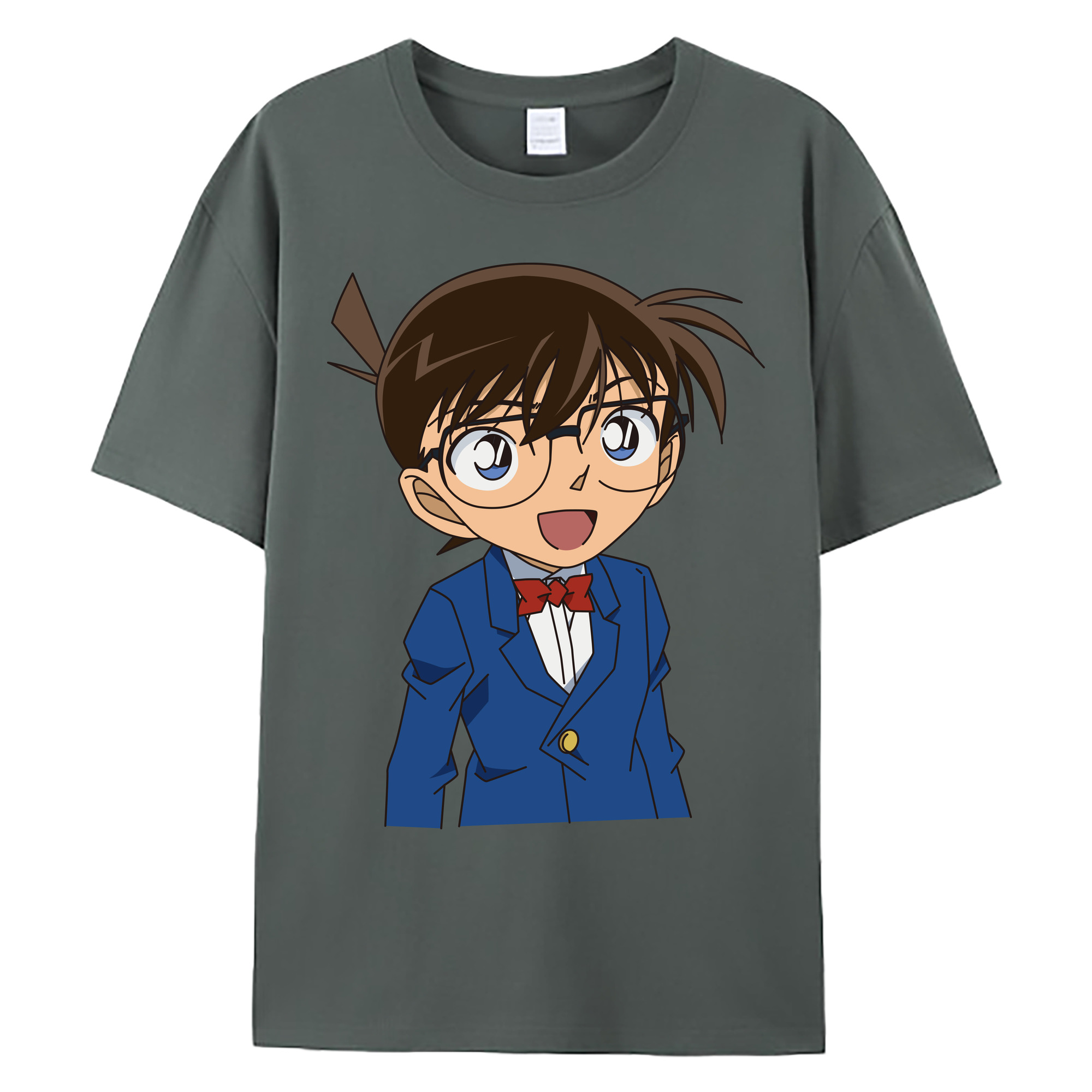 （画像用） 名探偵コナン 江戸川 コナン Detective Conan Conan Edogawa 綿100％ メンズ半袖Tシャツ｜肌触りやわらか＆通気性